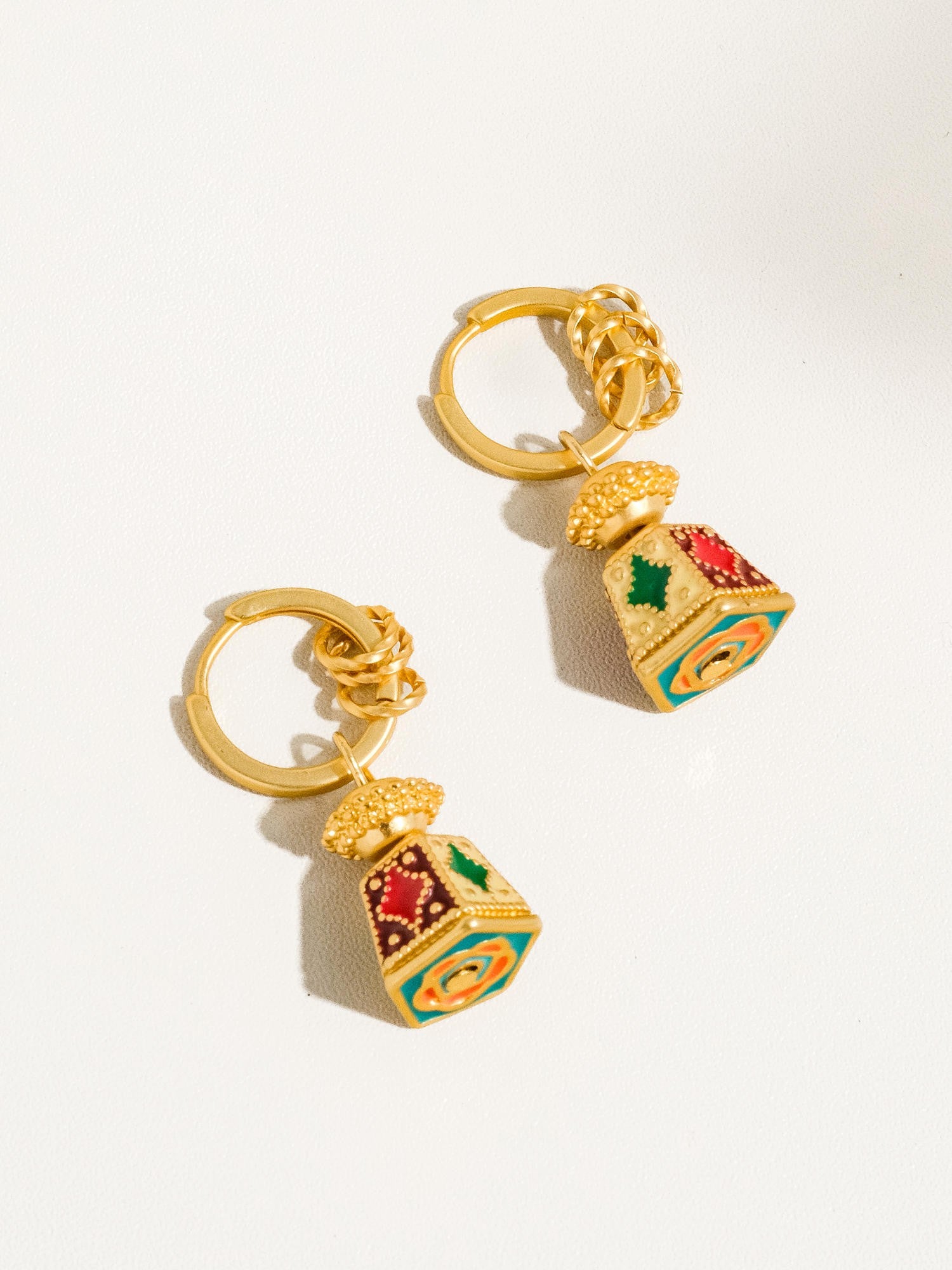 18k Gold-plated Vintage Bell Tower Earrings