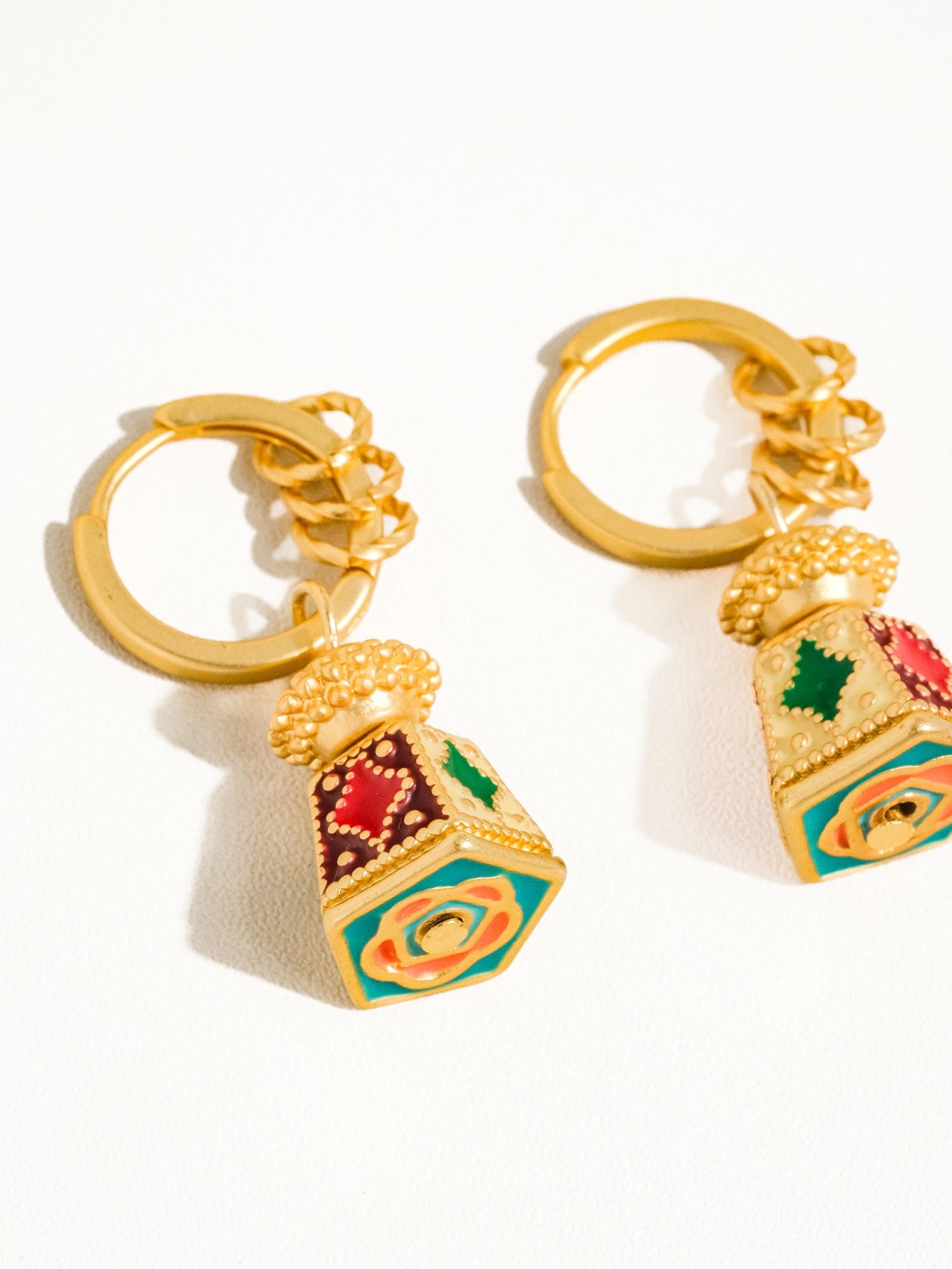 18k Gold-plated Vintage Bell Tower Earrings