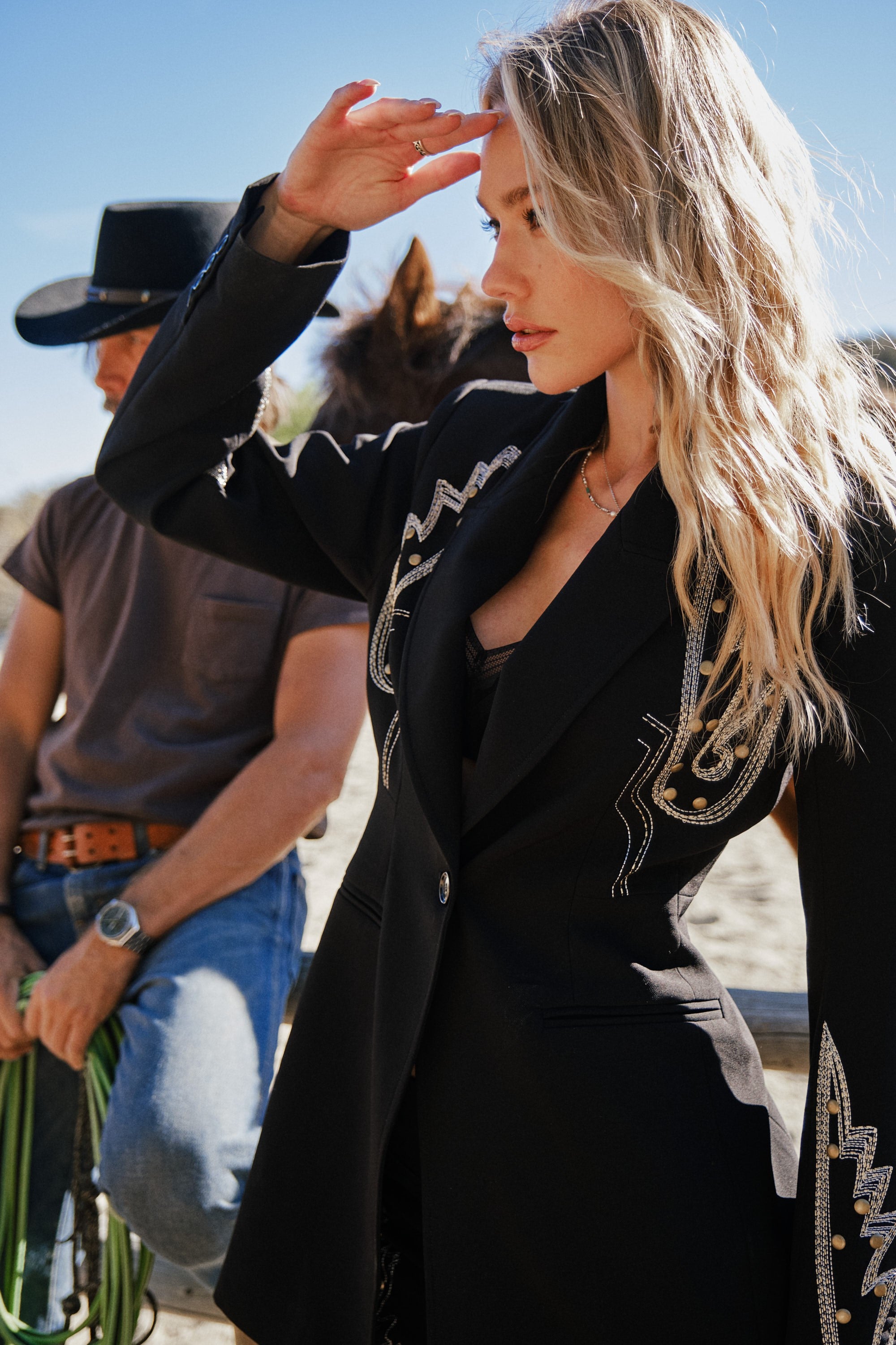 Midnight Rodeo Blazer - Western Honey Collection 🍯
