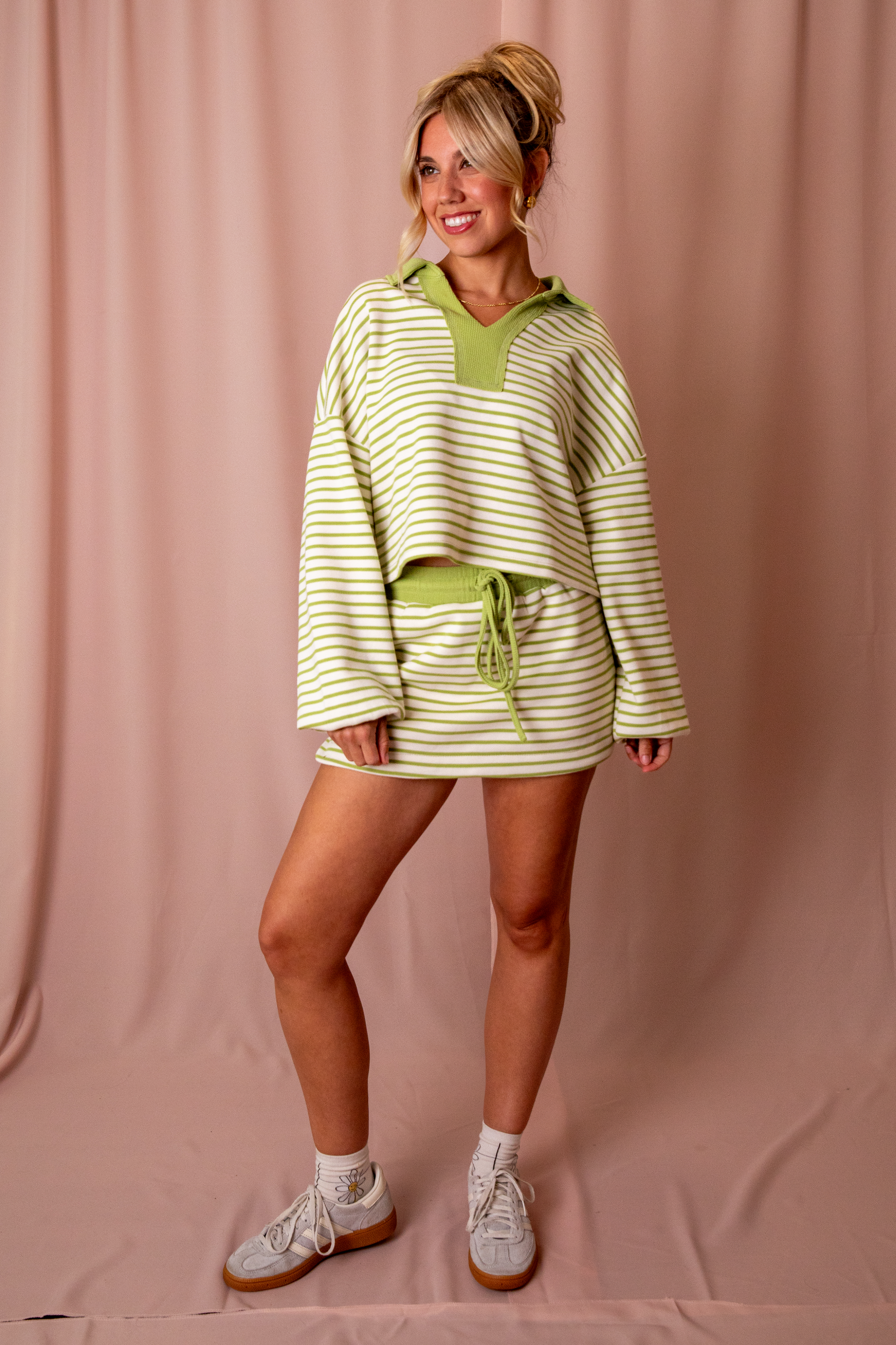 Comfy Stripes Long Sleeve & Skort Set - Comfy Core 🧸☁️