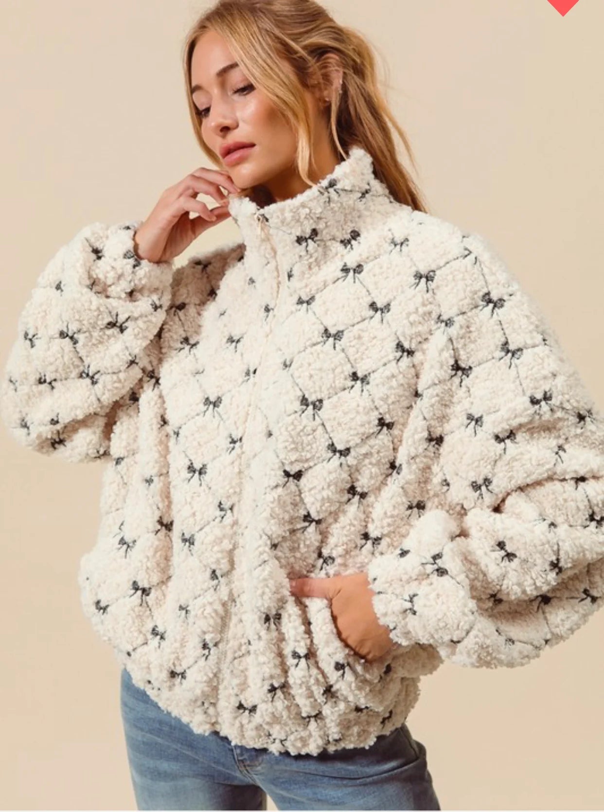 Ivory Bow Bliss Sherpa